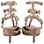 Zapatos Caged Rockstud Valentino Garavani en cuero rosa - vista 3
