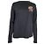 T-shirt a maniche lunghe ricamato Balmain in cotone nero