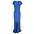 Abito Maxi V-Neck Valey di Roland Mouret in Viscosa Blu - vista 3