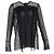Blusa de poliéster preta com renda Chloé Preto