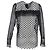 Blusa de poliéster preta com renda Chloé Preto - vista 3