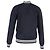 Sandro Paris Striped Varsity Jacket in Navy Blue Polyester - view 3