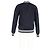 Sandro Paris Striped Varsity Jacket in Navy Blue Polyester - view 6