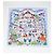 Sciarpa Hermès La Maison des Carrés 90 cm in seta multicolore - vista 10