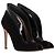 Stivaletti Vamp Peep-Toe in suede e pelle nera di Gianvito Rossi Nero - vista 4