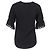 Blusa in seta nera Chloé con maniche a scallop e scollo a V Nero - vista 3