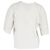 Camiseta de cuello redondo en algodón blanco con mangas de encaje Chloé Crudo - vista 3