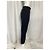 Prada Pinstripe Straight-Leg Trousers in Navy Blue Wool - view 7