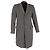 Jil Sander Long Coat in Grey Wool