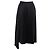 Falda midi asimétrica plisada Joseph en poliéster negro - vista 2