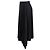 Falda midi asimétrica plisada Joseph en poliéster negro - vista 3