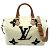 Borsa Louis Vuitton Speedy Bandoulière 25 Marrone Bianco