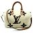 Borsa Louis Vuitton Speedy Bandoulière 25 Marrone Bianco - vista 2