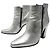 CHAUSSURES BOTTINES BALMAIN 39.5 A TALONS CUIR ARGENTE SILVER ANKLE BOOTS
