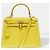 Hermès Sac HERMES Kelly 25 en Cuir Jaune - 102503