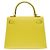 Hermès Sac HERMES Kelly 25 en Cuir Jaune - 102503 - vue 4