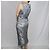 Vestito in seta e pizzo elegante grigio perla Escada 1990s Argento - vista 4