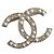 Spilla Chanel Dorata con Perle e Zirconi D'oro