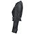 Céline  Celine Belted Mandarin Collared Jacket in Black Leather - view 2