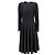 Day Balenciaga Midi-Flared Kleid mit Stehkragen aus schwarzem Polyester