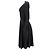Day Balenciaga Midi-Flared Kleid mit Stehkragen aus schwarzem Polyester - Ansicht 2