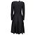 Day Balenciaga Midi-Flared Kleid mit Stehkragen aus schwarzem Polyester - Ansicht 3