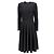 Day Balenciaga Midi-Flared Kleid mit Stehkragen aus schwarzem Polyester - Ansicht 6