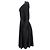Day Balenciaga Midi-Flared Kleid mit Stehkragen aus schwarzem Polyester - Ansicht 7