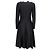 Day Balenciaga Midi-Flared Kleid mit Stehkragen aus schwarzem Polyester - Ansicht 8