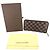 Louis Vuitton Langer Geldbeutel aus Damier-Canvas Braun Damier ebene