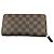 Louis Vuitton Langer Geldbeutel aus Damier-Canvas Braun Damier ebene - Ansicht 3
