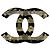 Set di spilla e orecchini Chanel 05A in resina, perle, smalto, CC, righe nere e bianche, grande dimensione Nero Bianco - vista 5