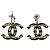 Set di spilla e orecchini Chanel 05A in resina, perle, smalto, CC, righe nere e bianche, grande dimensione Nero Bianco - vista 6