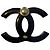 Set di spilla e orecchini Chanel 05A in resina, perle, smalto, CC, righe nere e bianche, grande dimensione Nero Bianco - vista 9