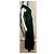 Vera Wang Dunkelgrünes Abendkleid aus floraler Spitze - Ansicht 6