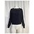 Cardigan con bottone sicuro Saint Laurent in lana nera Nero - vista 7