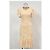 Vestido midi de encaje floral Dolce & Gabbana en algodón crema Blanco Crudo - vista 13
