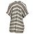 Poncho a righe con frange Maje Vona in cotone multicolore - vista 4