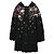 Red Valentino Rot Valentino bestickter Fransen-Cardigan aus schwarzer Wolle