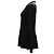 Oscar de la Renta Illusion Cutout Peplum Pullover aus schwarzer Wolle - Ansicht 2