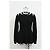 Oscar de la Renta Illusion Cutout Peplum Pullover aus schwarzer Wolle - Ansicht 6