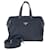Prada Tessuto Saffiano Triangle Logo Briefcase Black Leather Nylon  ref.2047477
