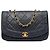 Chanel Vintage Diana Umhängetasche Schwarz