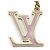 Portachiavi Monogram Louis Vuitton Marrone Rosa Bianco - vista 3