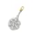 Louis Vuitton Bag Charm Keychain - Snowflake Design Silvery Leather Gold-plated  ref.2048863