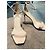 Saint Laurent Sandalo stiletto in pelle verniciata 'Jane' Beige - vista 2