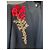 Alexander Mcqueen Blazer de viscosa negro adornado con coral de un botón - vista 2