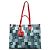 Borsa tote On the Go GM in denim Monogram Louis Vuitton Rosso Blu