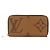 Louis Vuitton Monogram Giant Reverse Zippy Geldbörse Braun