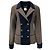 Chanel Beige Hahnentritt Tweedjacke mit CC-Buttons